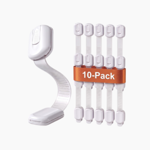Child Safety Strap Locks (10 Pack) Baby Locks for Cabinets and Drawers