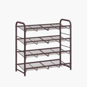 SONGMICS 4-Tier Stackable Metal Shoe Rack, Holds Up to 16 Pairs of Shoes