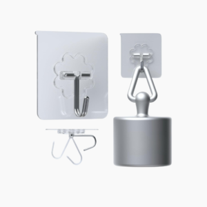 DDMY Adhesive Wall Hooks Heavy Duty 50LB Clear Hook 24 Pack for Hanging